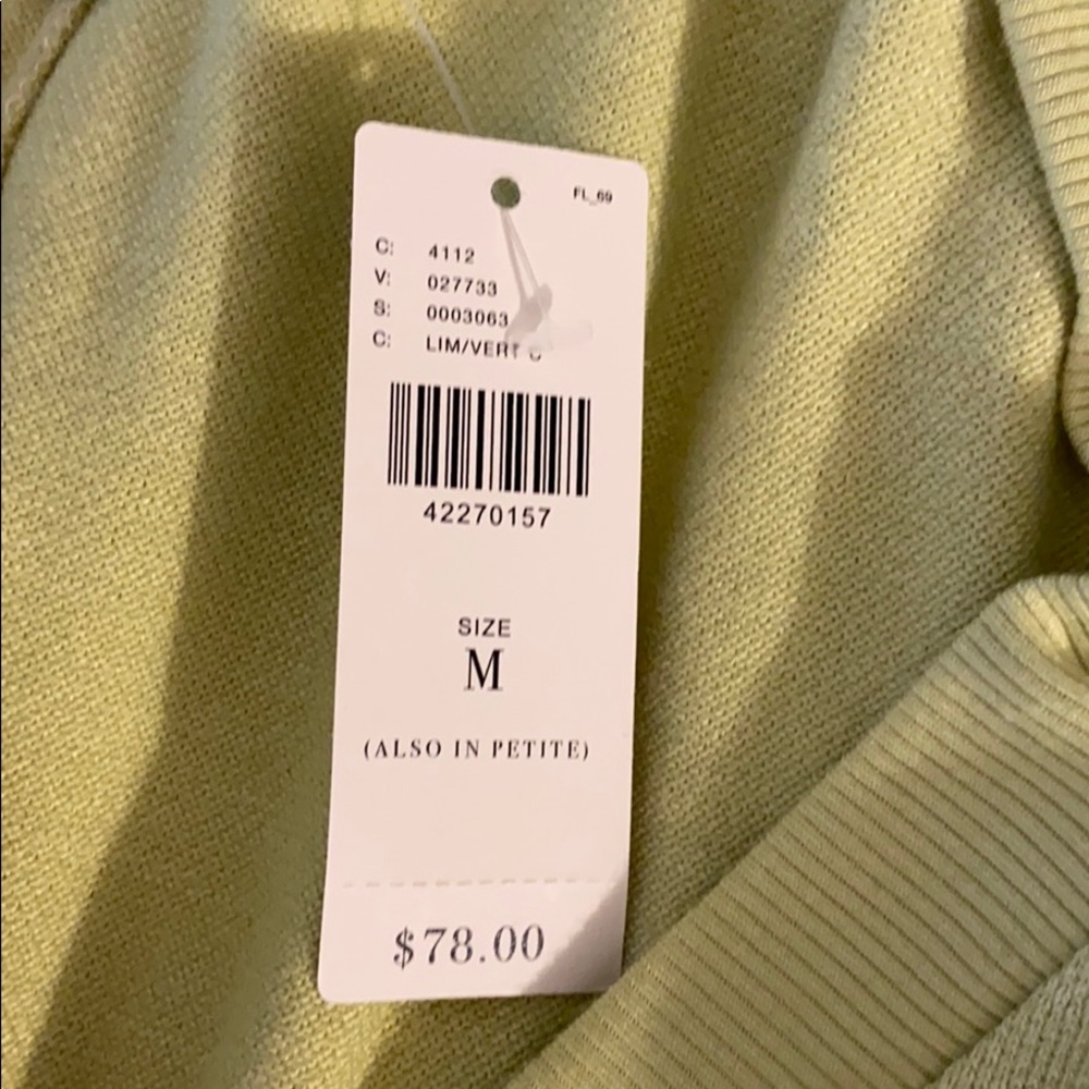NWT Anthropologie Eri & Ali Lime Green Sweater - Picture 5 of 7